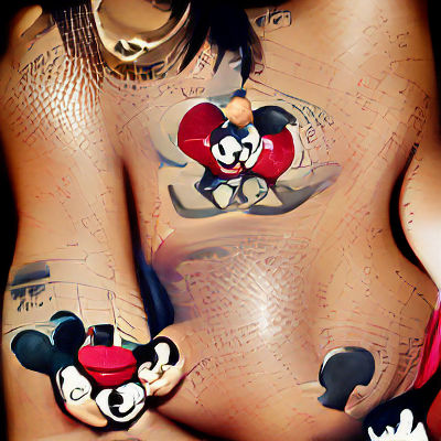 Mickey Mouse and Rihanna Mashup: AI Interpretation