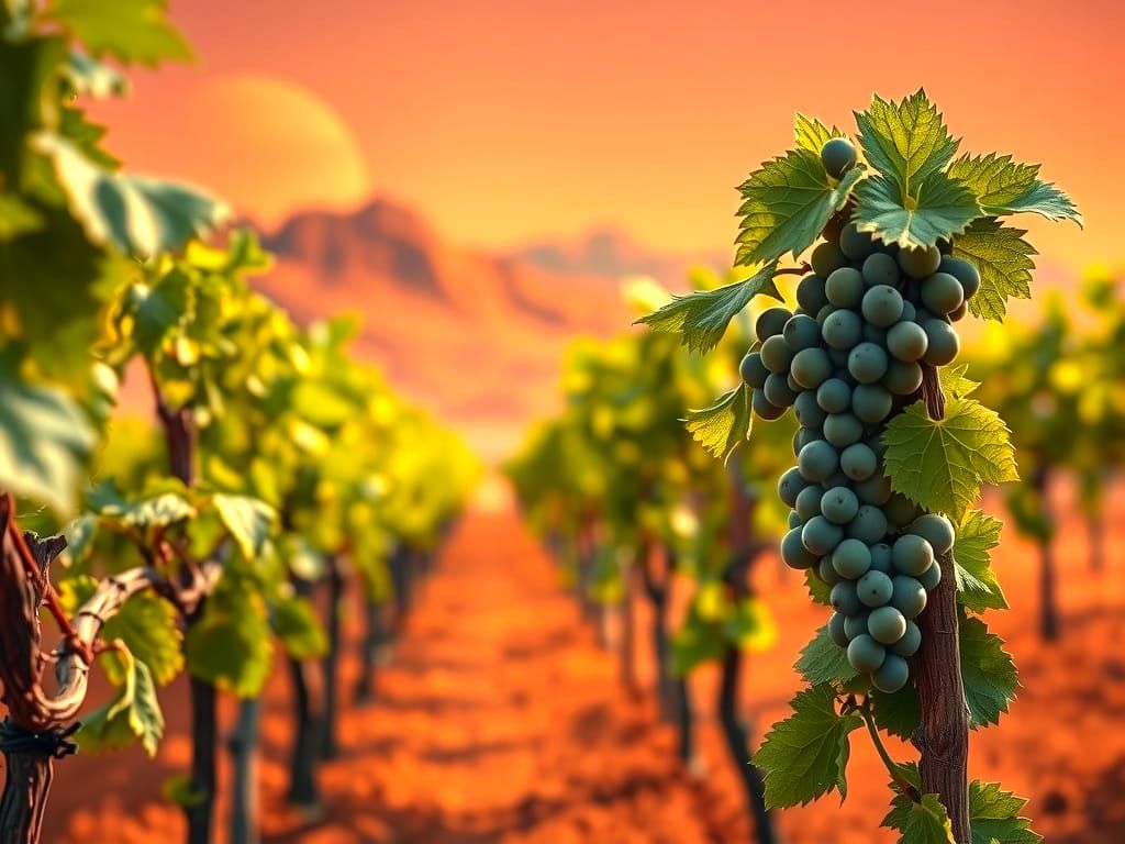 Mars Vineyard in Realist Cinematic Style