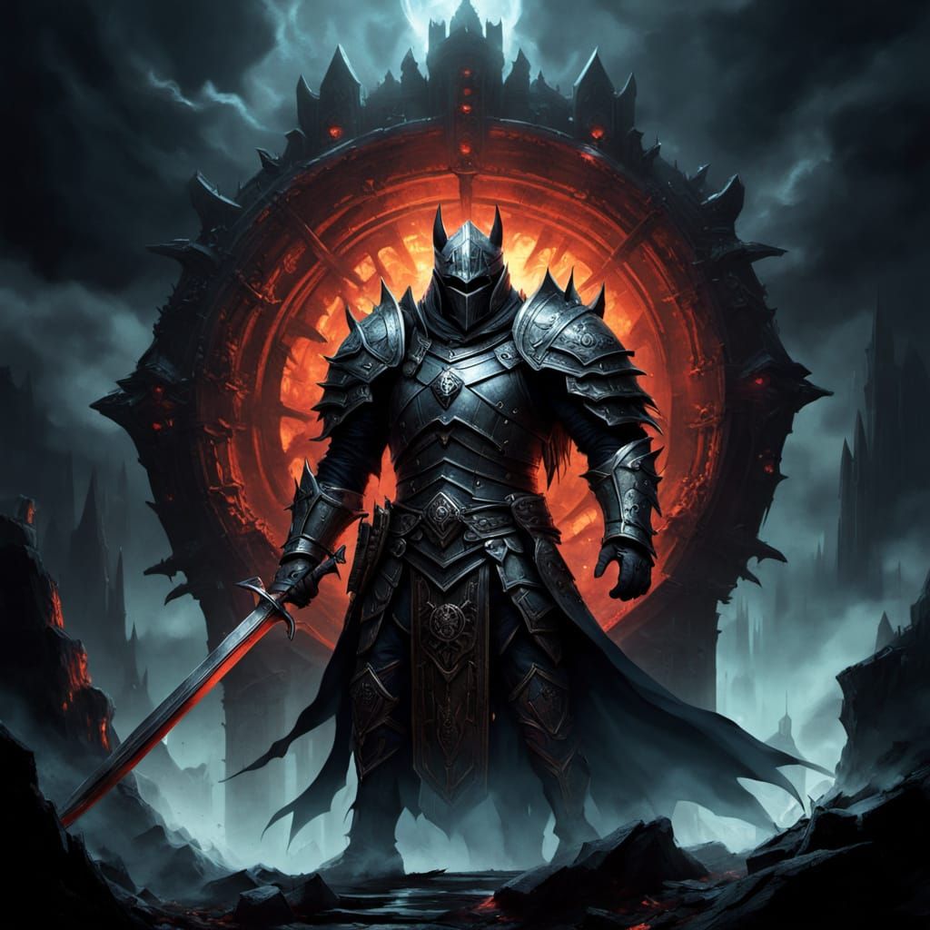 Regal Knight Guarding Obsidian Treasure Chest