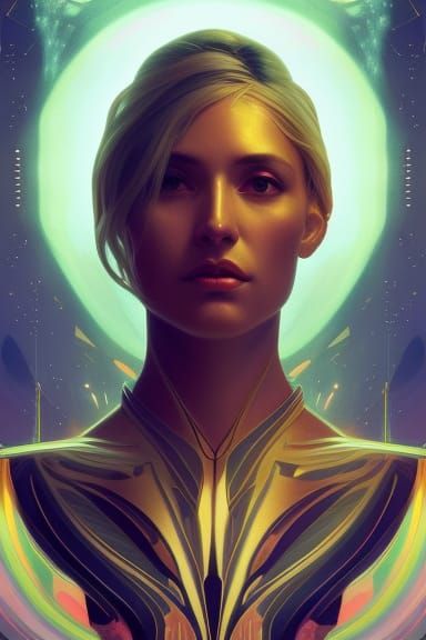 Galactic Federation Portrait in Hyperdetailed Style