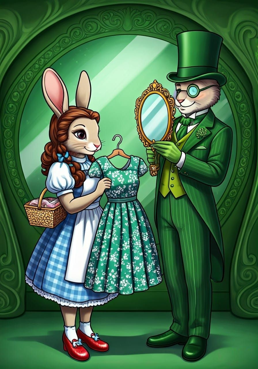 Dorothy in Emerald City Gown