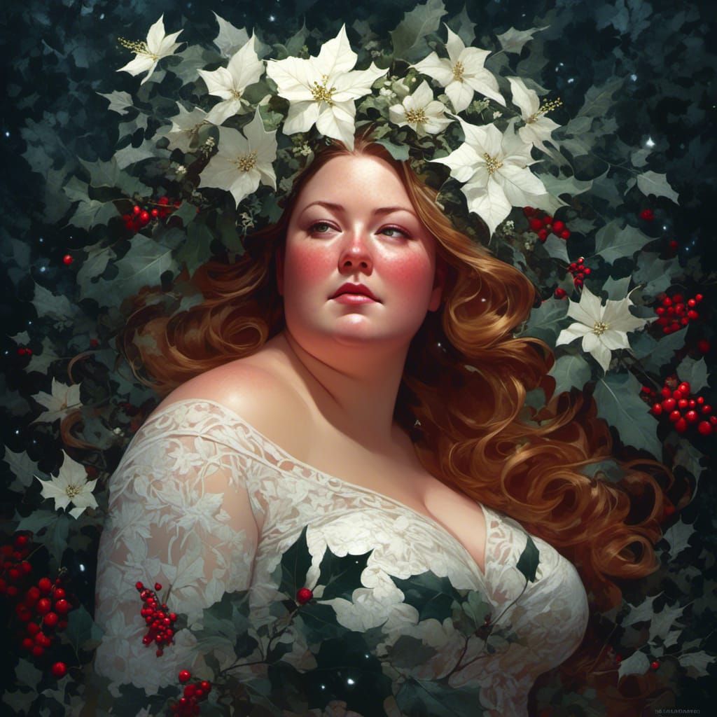 Winter Goddess Portrait in Dark Fantasy Style