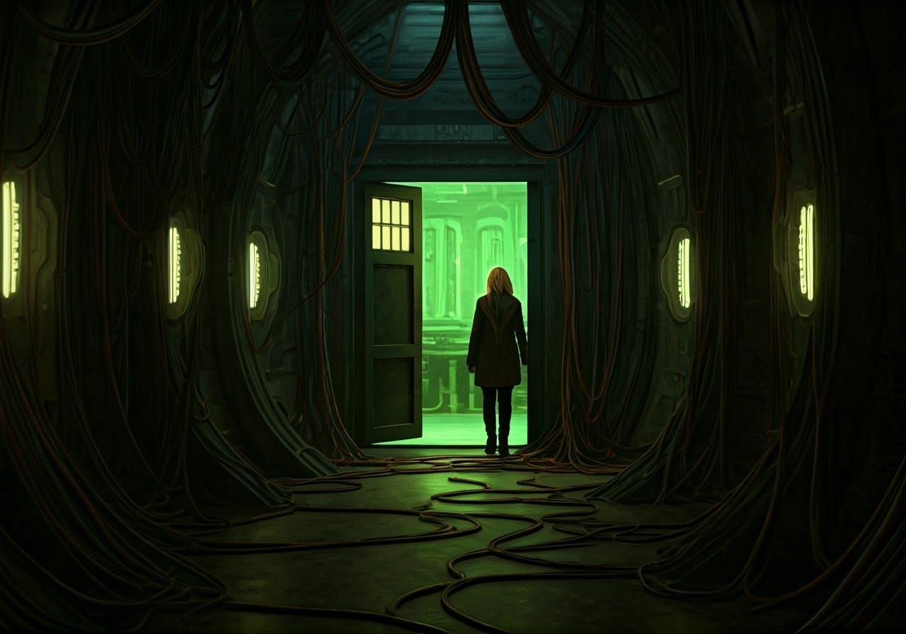 Rose Tyler in Cyberpunk TARDIS Corridors