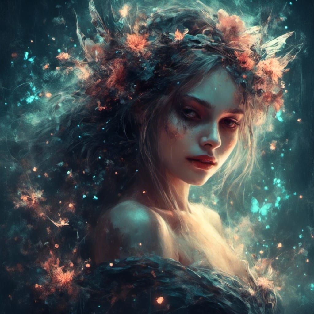 Enchanted Fairy Princess in Macabre Style