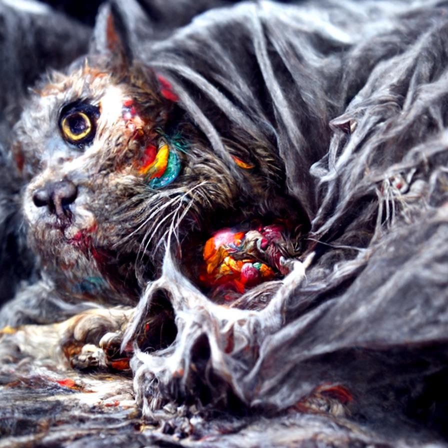 Cat of Death in Hyperrealistic Style