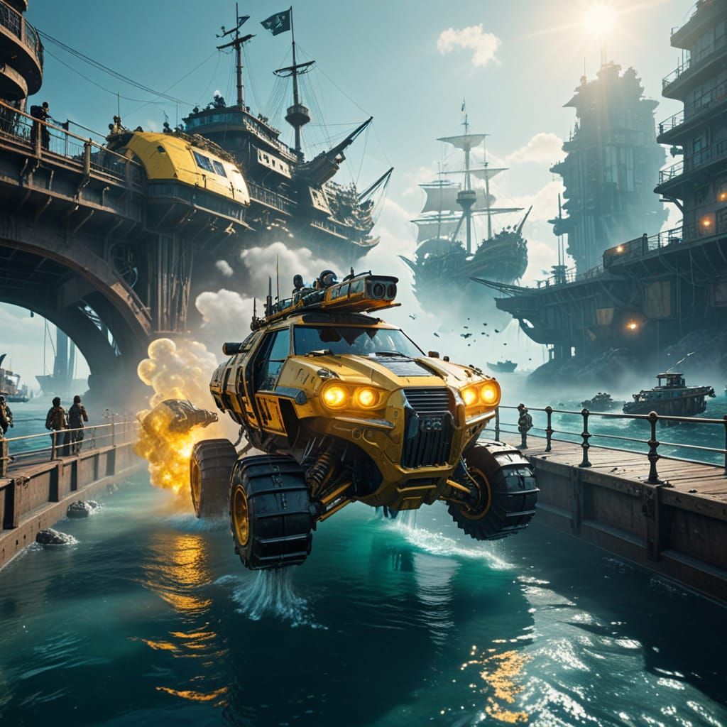 Futuristic Solarpunk City in Epic Battle