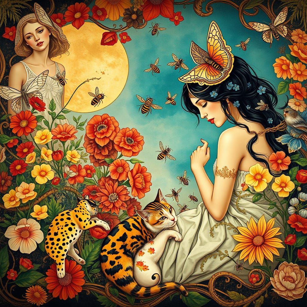 Ethereal Art Nouveau Dreamscape Unveiled