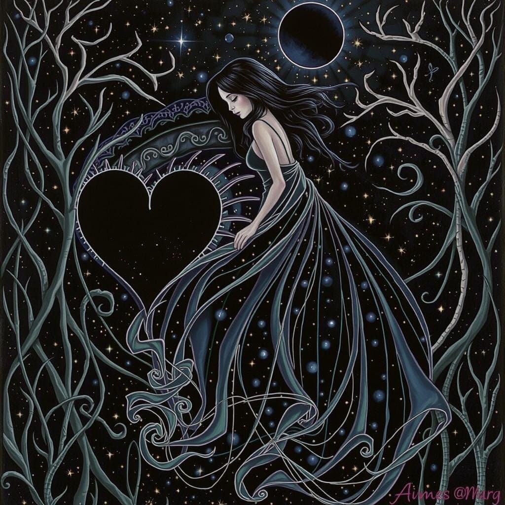 Ethereal Beauty in a Celestial Void