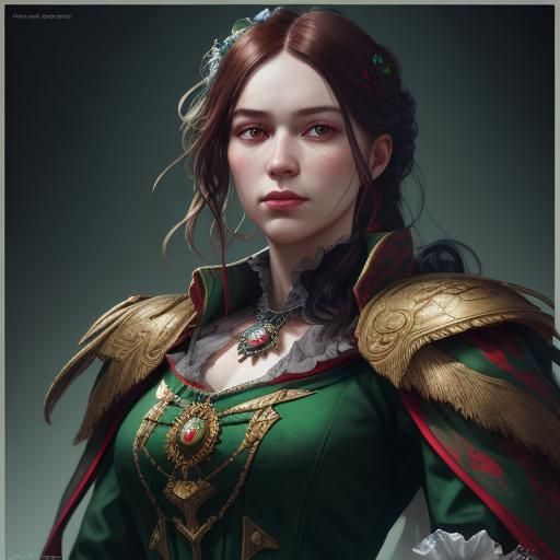 Rebecca Sharp Portrait in Hyperdetailed Photorealism