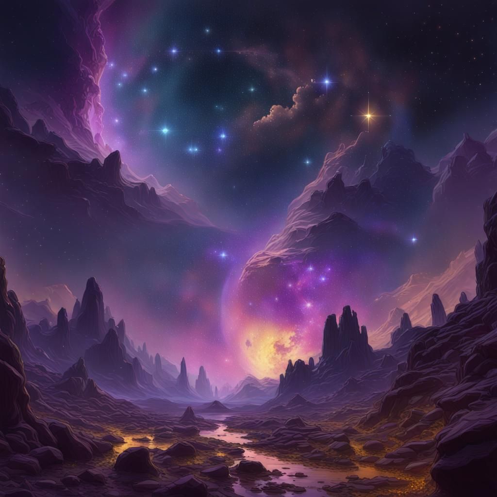 detailed Orion's Belt, constellations, stars, night sky,  a ...