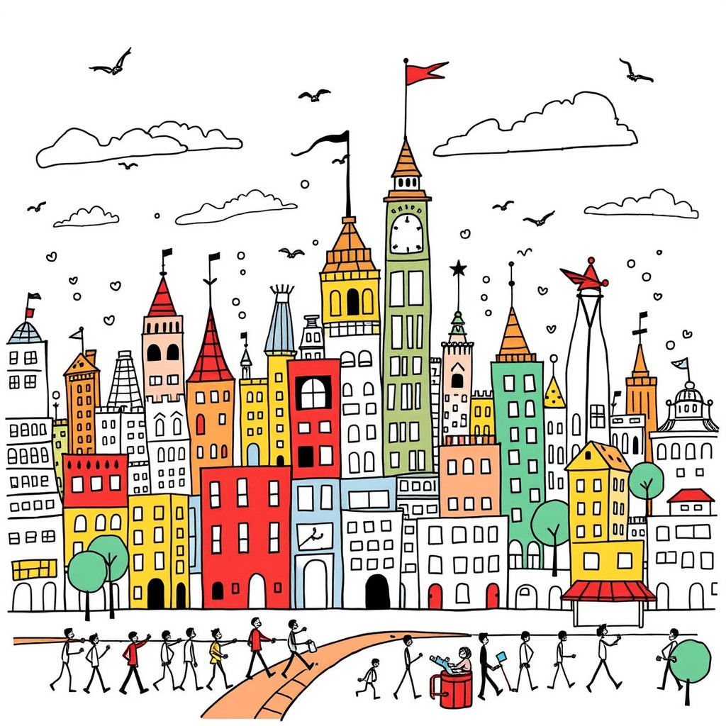 Doodle City Inspired by Aicher and Saville