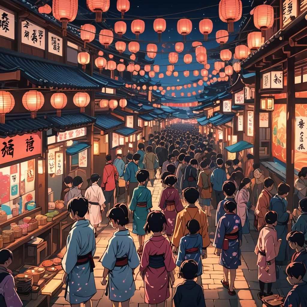 Vibrant Anime Festival Scene in Japan