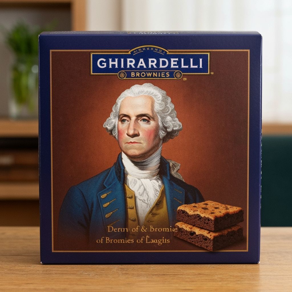 Ghirardelli Brownie Box Featuring George Washington Portrait