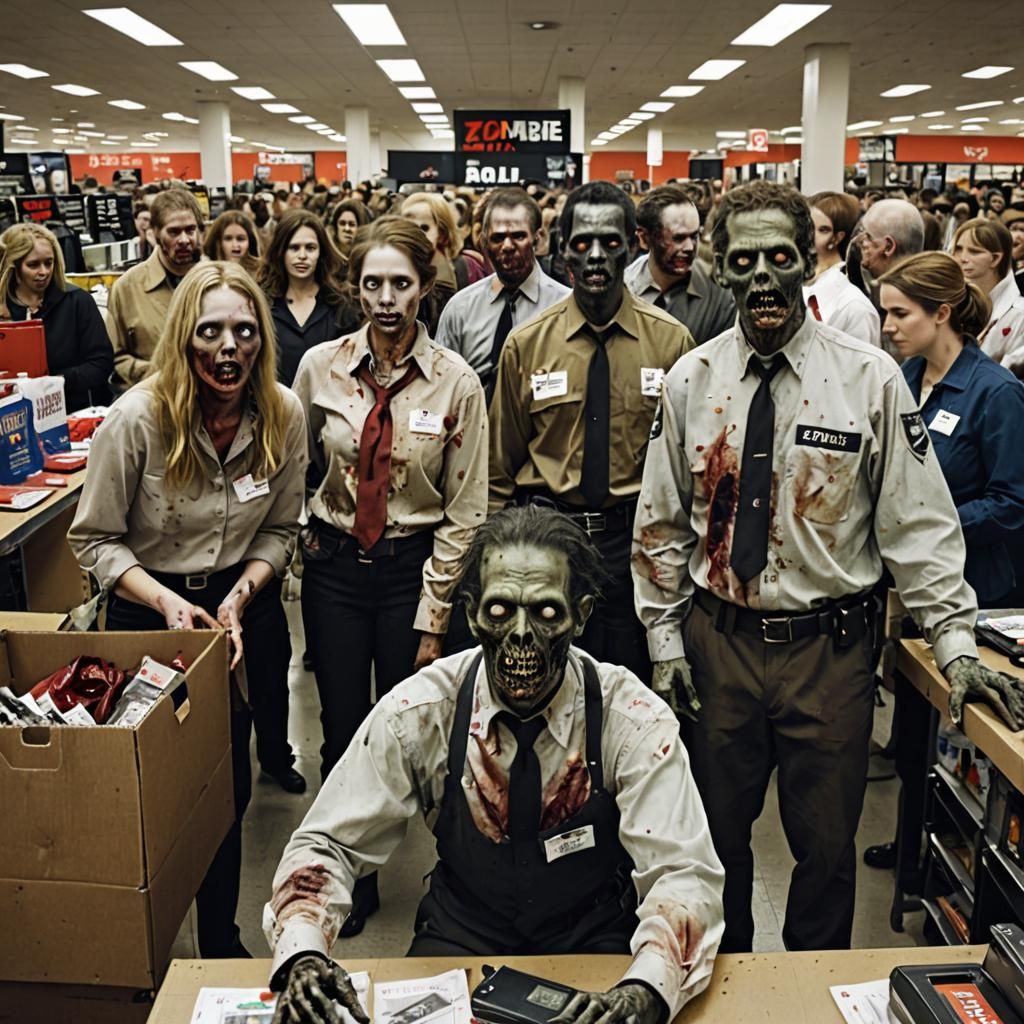 Black Friday Zombie Sales Staff