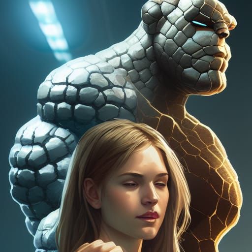 Fantastic Four Portrait in Hyperdetailed Digital Art