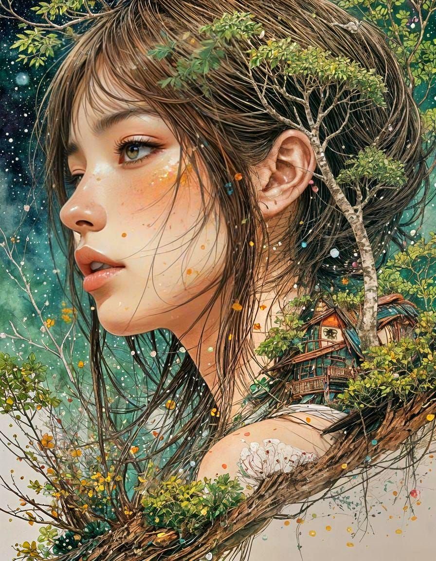 Anime Landscape Masterpiece in Watercolor