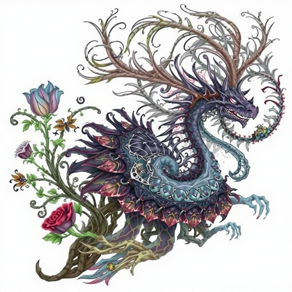 Fantasy Line Art Creature