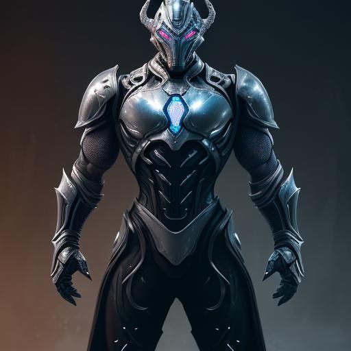 Armored Knight with Cyrax Mask in Detailed Matte Painting