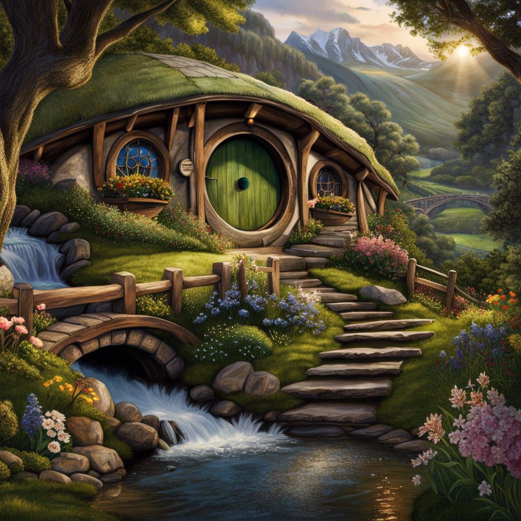 The Hobbit Hole Cabin in the Shire