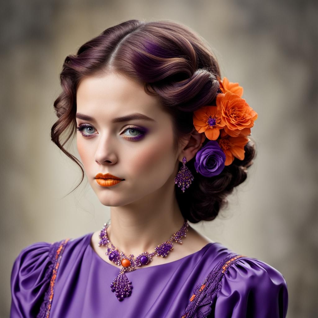 Gradient of Purple and Orange Colors