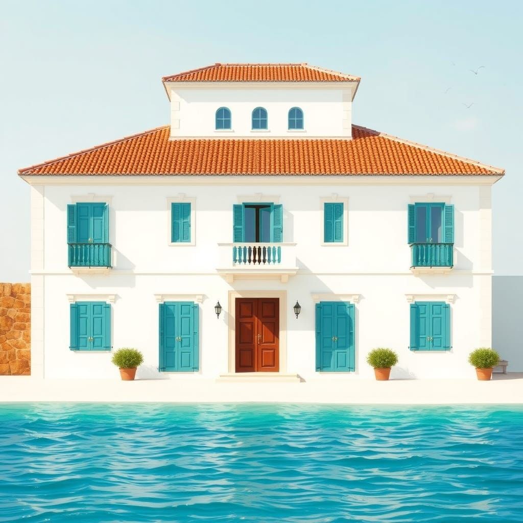 Mediterranean Villa with Red Karmid Roof