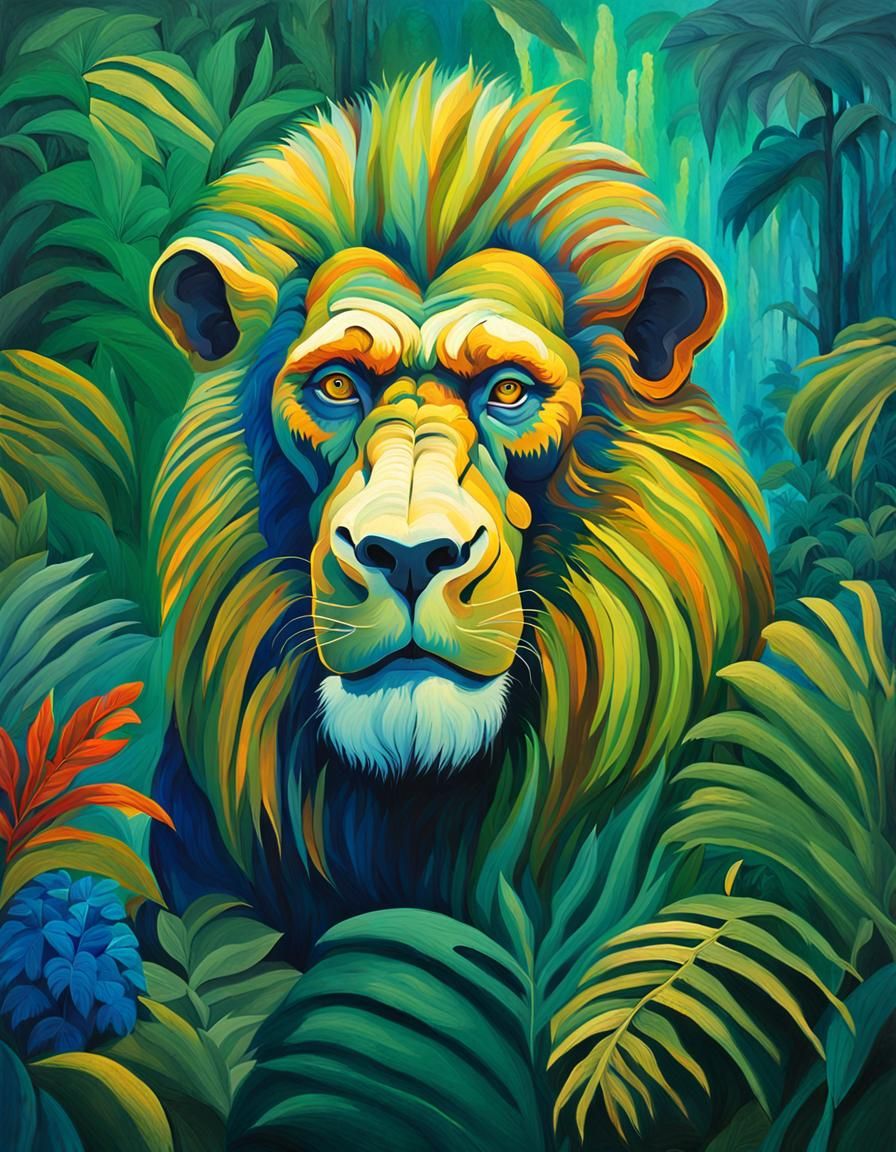 Colorful Lion