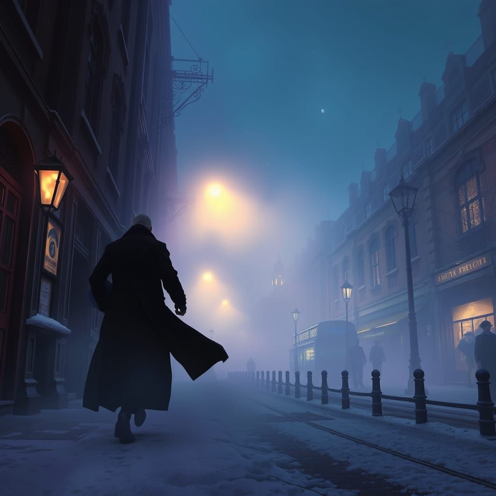 Mysterious Figure Flees Through Whitechapel Fog