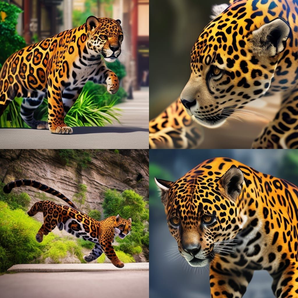 Shaolin Kung Fu Jaguar: Anime-Inspired Fantasy Art