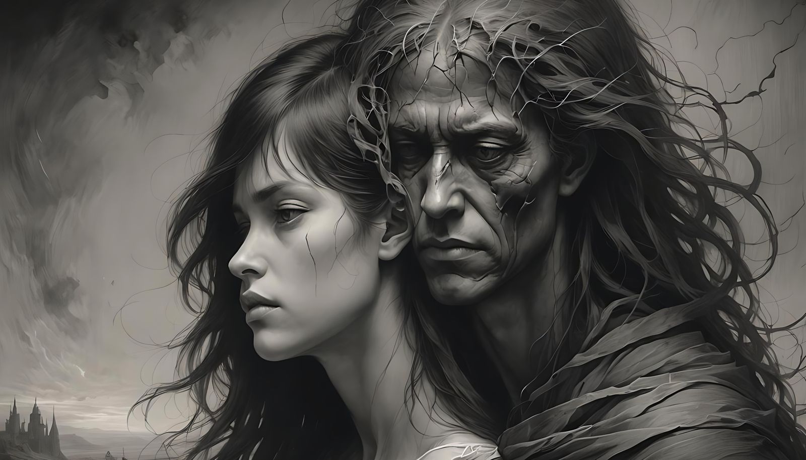 Heartbreak in Pencil Drawing, Inspired by Masters