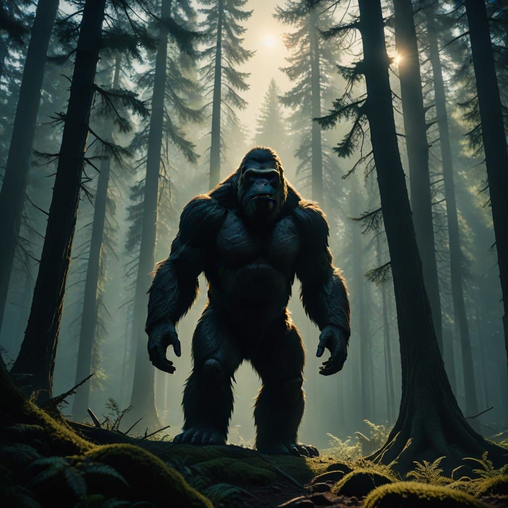 Epic Bigfoot Portrait in Cinematic Style