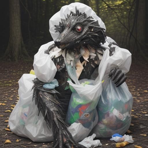 Alien infiltrator in camouflage suit