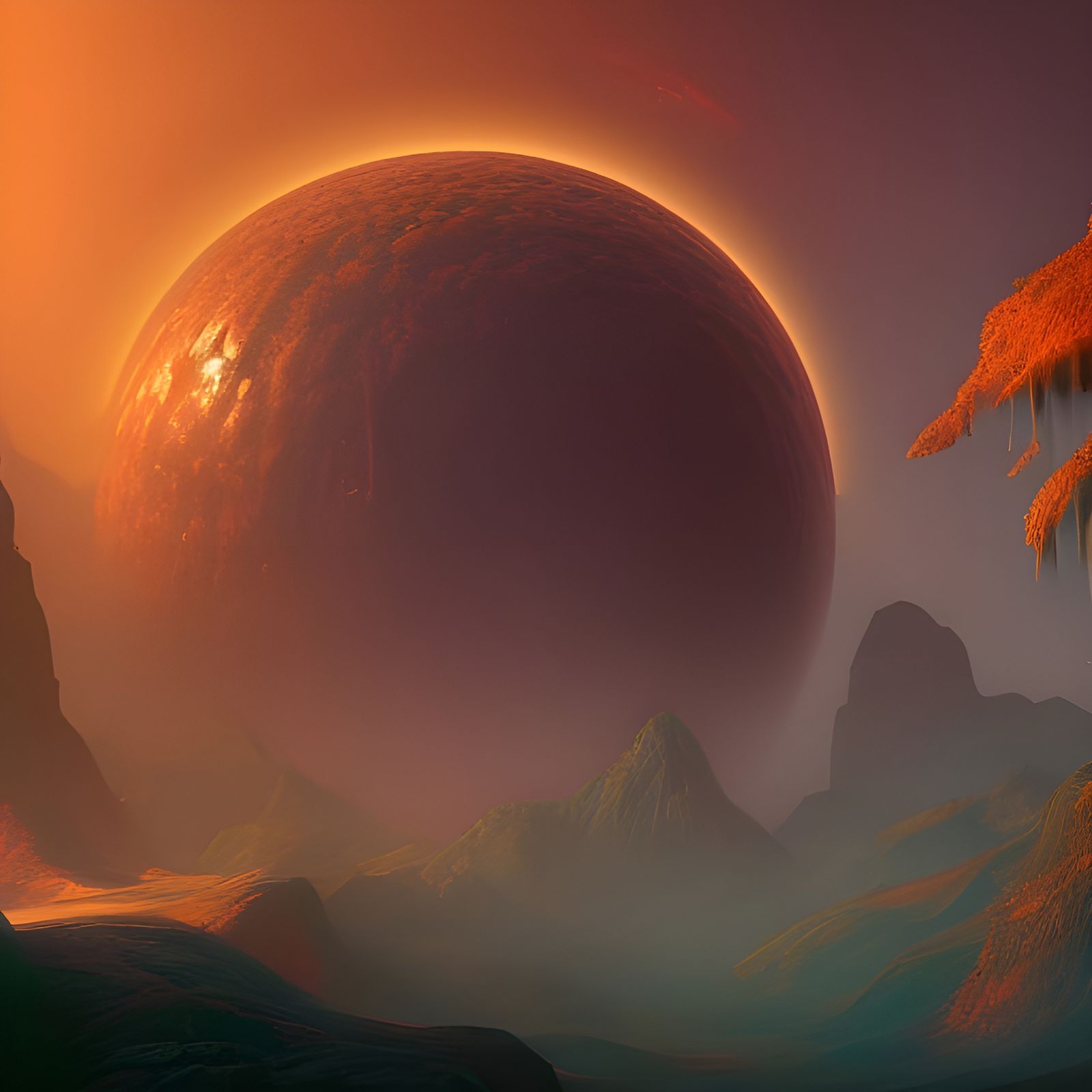 Planet of Love: Detailed Matte Painting in 8K