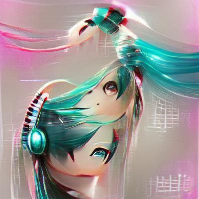 Hatsune Miku Digital Art Rendering