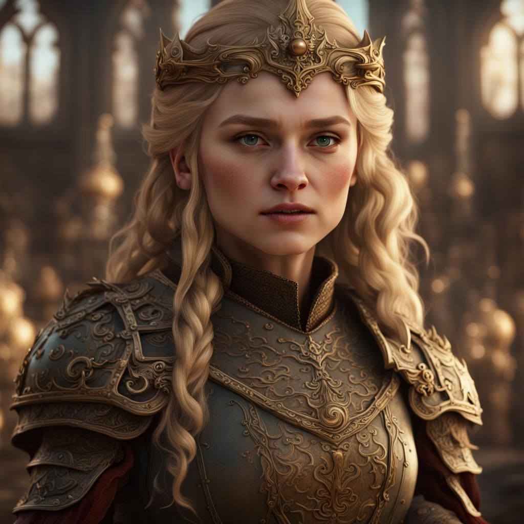 Eowyn Bobblehead: Detailed Matte Painting