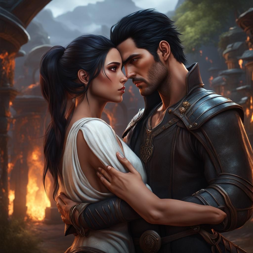 Embraced: Detailed Matte Painting in 8k Resolution