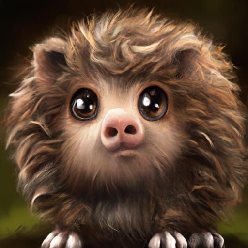 Cute Fluffy Baby Haggis Digital Art