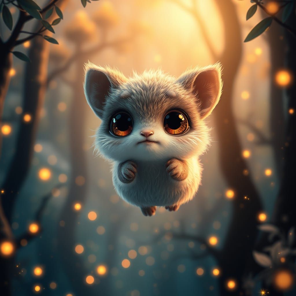 Whimsical Forest Sprite in Dreamlike State