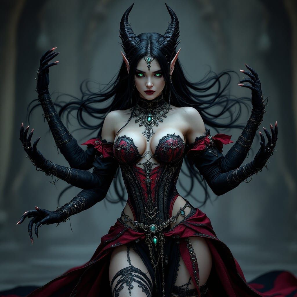 Elegant Goth Elf Goddess