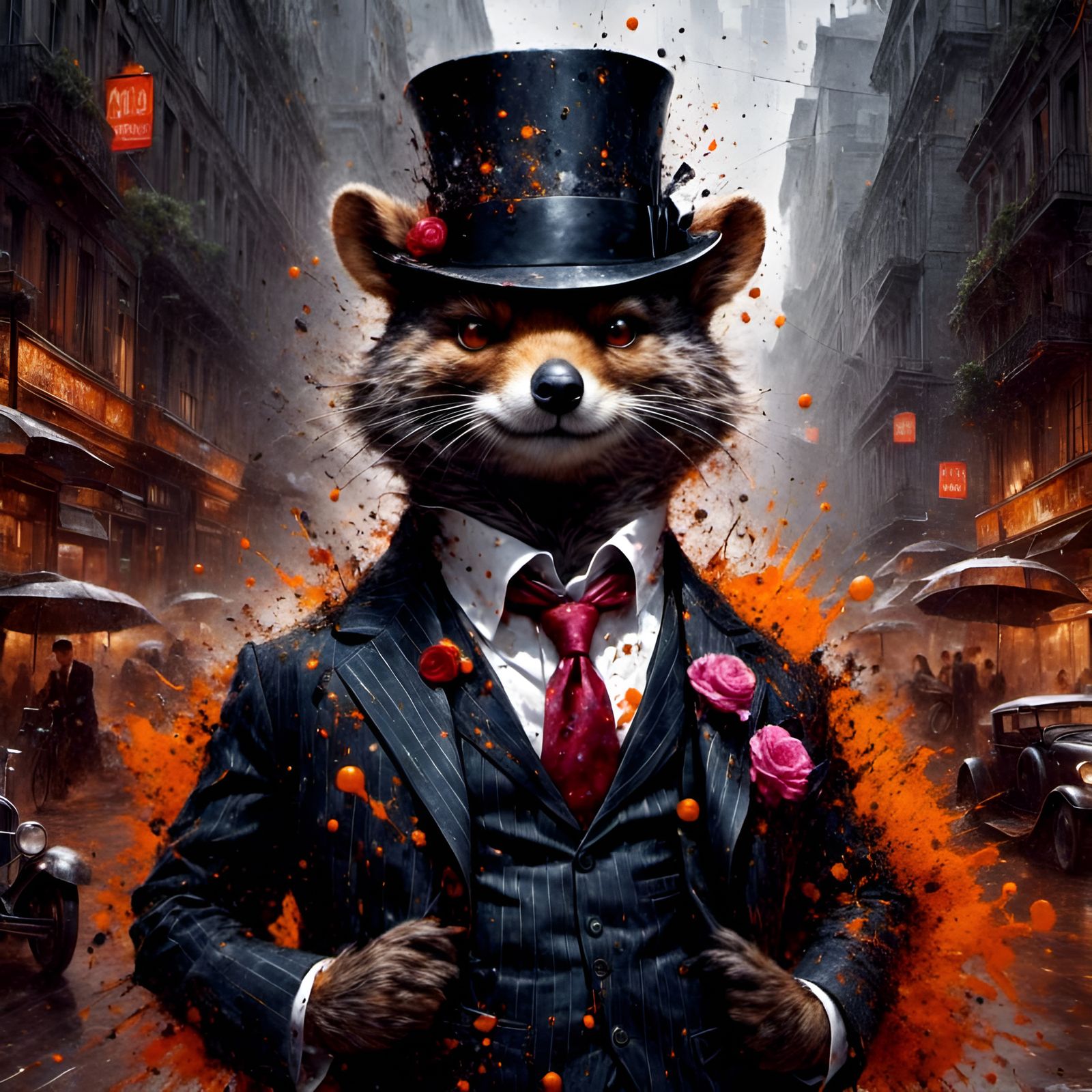 Mean Monster Mobster Portrait in Detailed Style