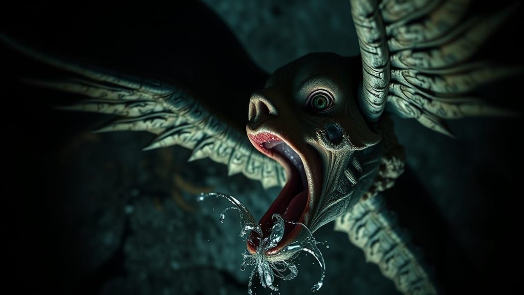 A Photorealistic Wingworm in Agony