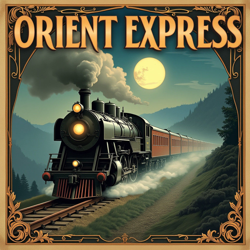 Orient Express: A Vintage Art Nouveau Travel Poster