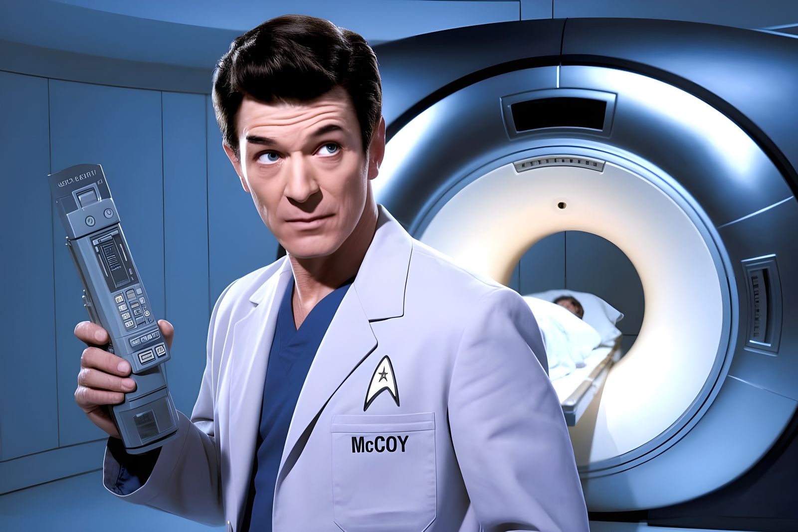 Starfleet Doctor Confronts Modern Medicine in Cyberpunk Styl...