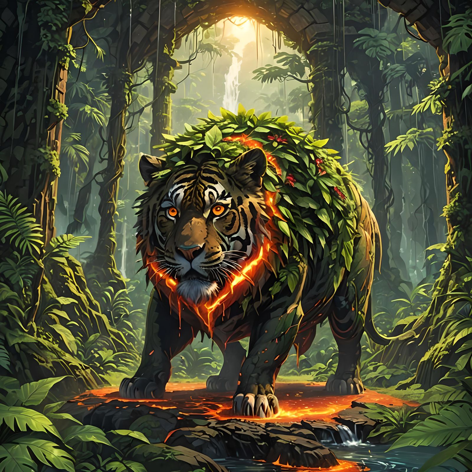 Enchanted Portal to a Lava World