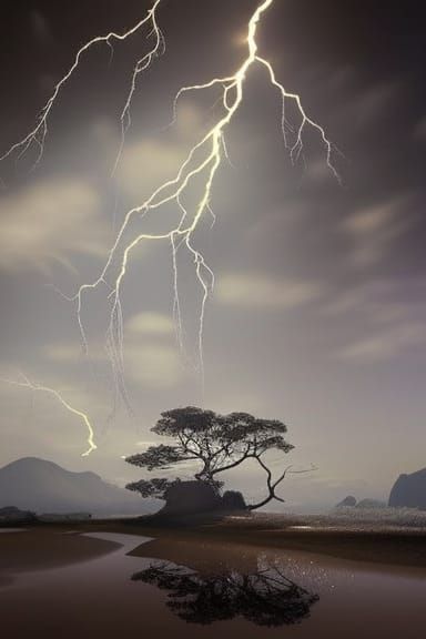 Bioluminescent Jellyfish in a Dreamcore Seascape