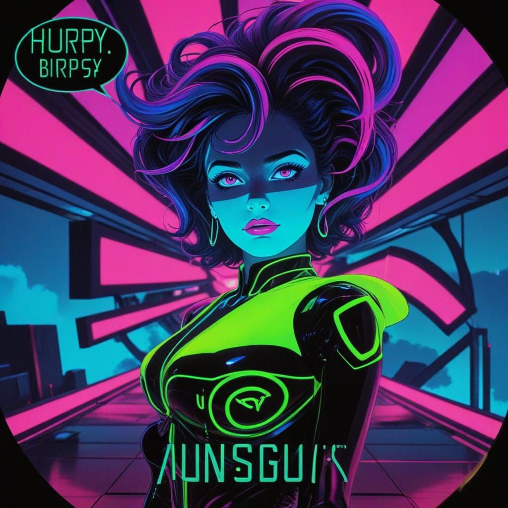 Synthwave Neon Retro Show in Vibrant Colors