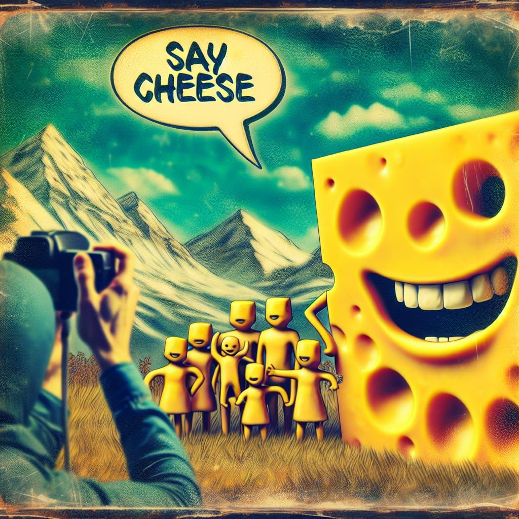 Cheese Block Captures Cheese Family in Gothic Horror