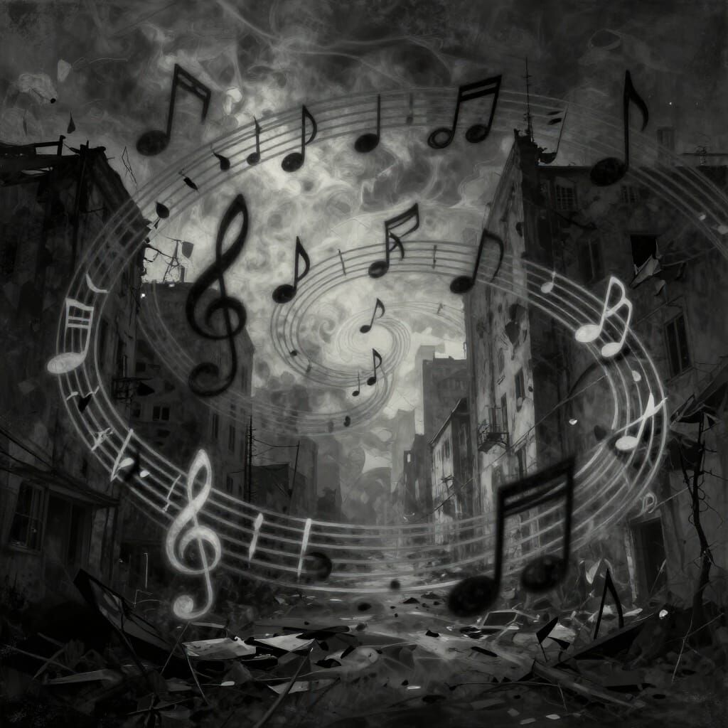 Abstract Music Notes in Dark Fantasy Urban Decay