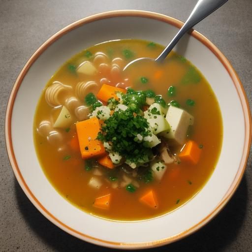 Anime Style Soup Bowl Illustration