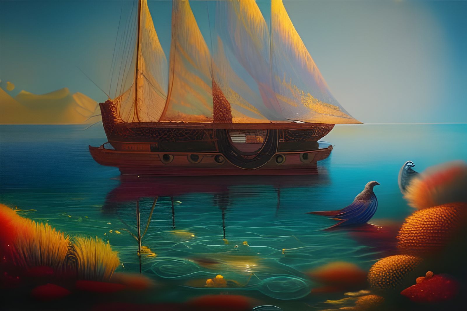 Submarine Gypsy City in Ethereal Gaslight Style