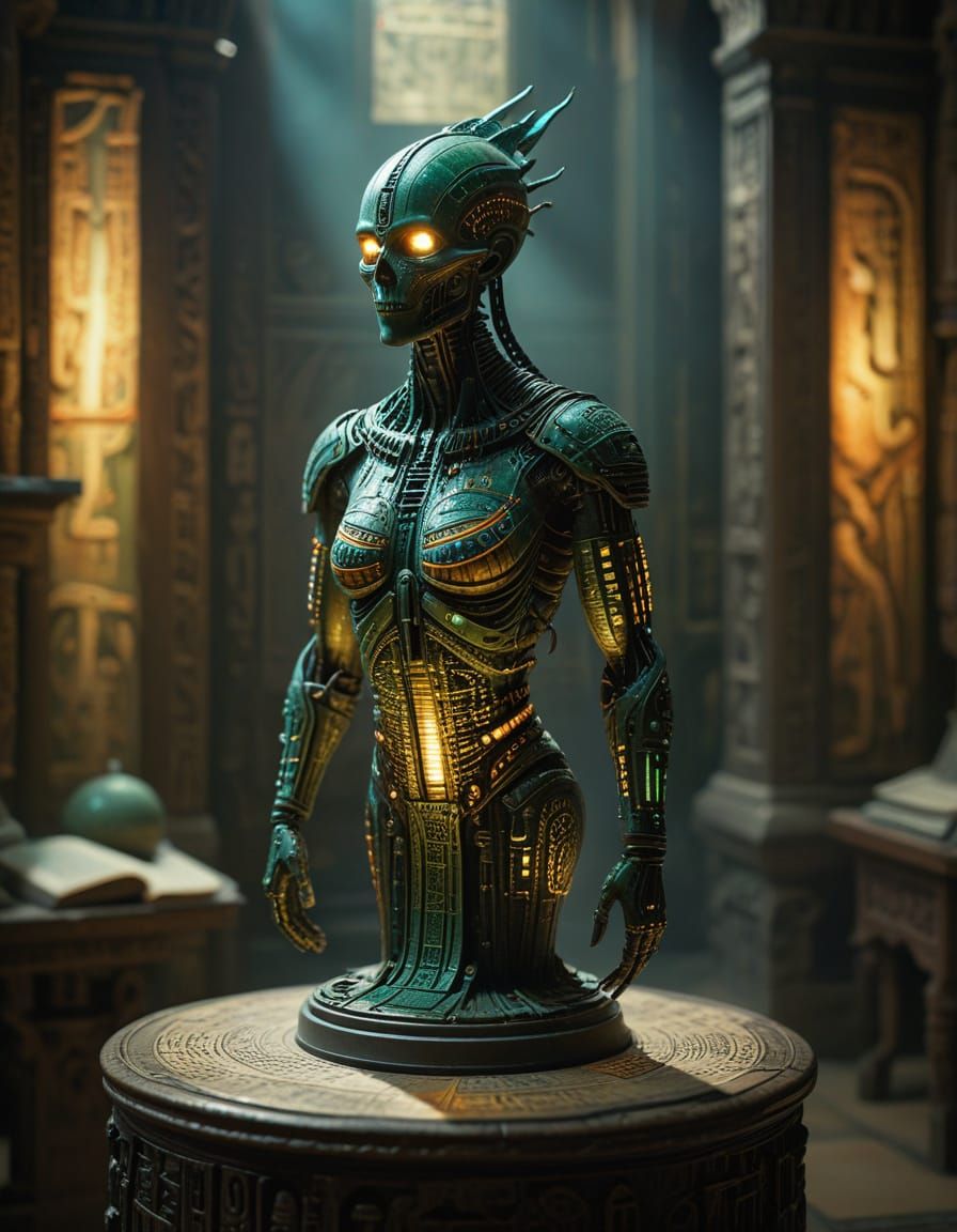 Cyberpunk steampunk artifacts...